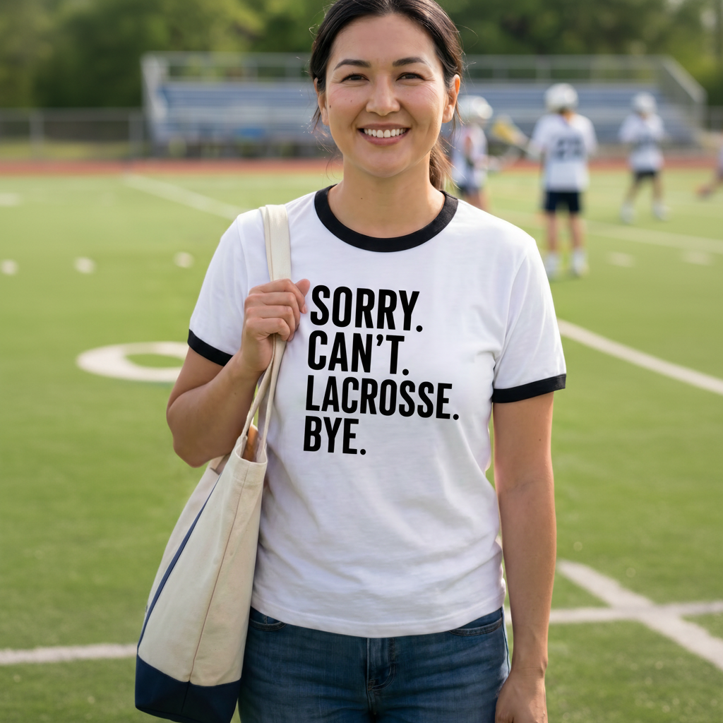 Sorry. Can’t. Lacrosse. Bye.