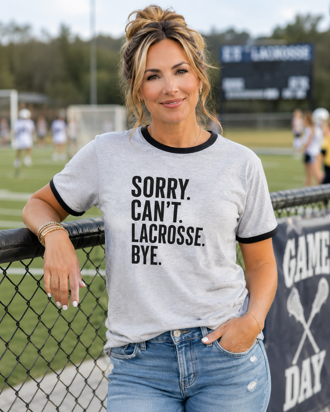 Sorry. Can’t. Lacrosse. Bye.