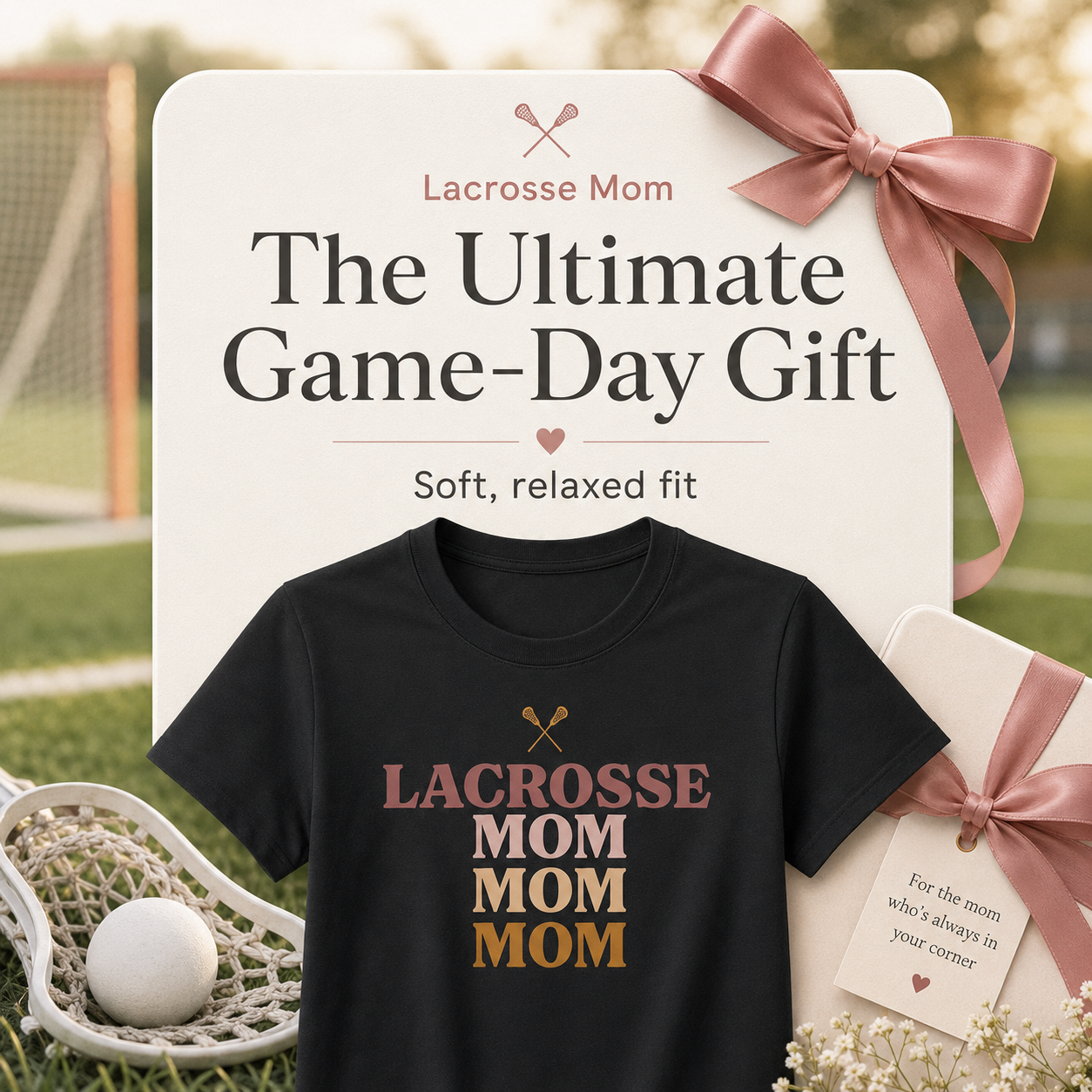 Lacrosse Mom Mom Mom Tee